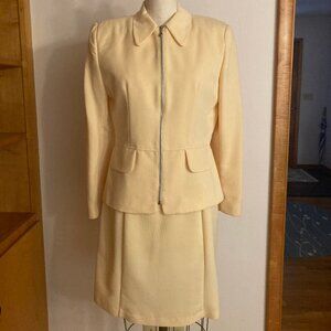 Apostrophe Petite Pale Yellow Dress Suit